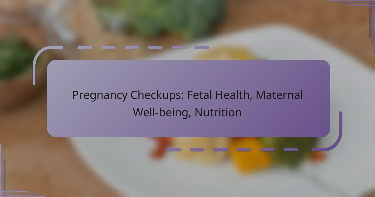 Pregnancy Checkups: Fetal Health, Maternal Well-being, Nutrition