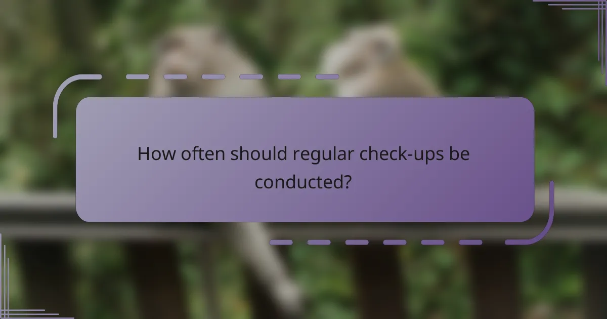 How often should regular check-ups be conducted?